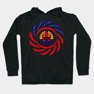 French Polynesian American Multinational Patriot Flag Series Hoodie